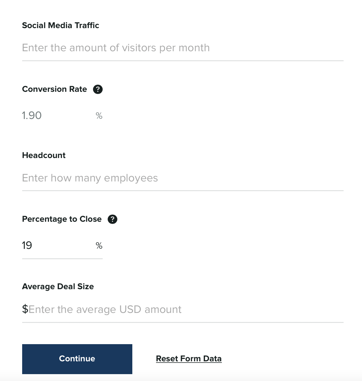 different fields for calculating advocacy roi 